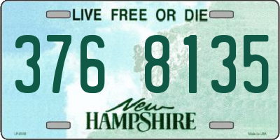 NH license plate 3768135