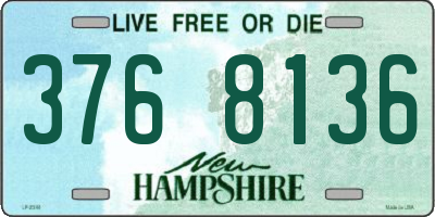 NH license plate 3768136