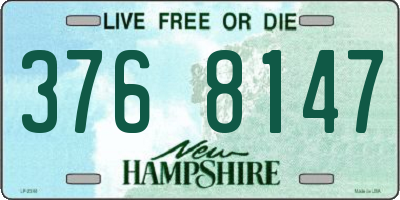 NH license plate 3768147