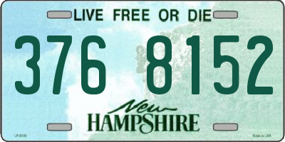 NH license plate 3768152