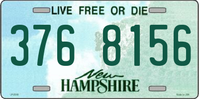 NH license plate 3768156
