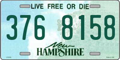 NH license plate 3768158