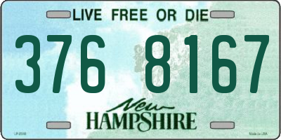 NH license plate 3768167