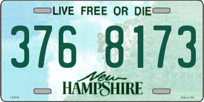 NH license plate 3768173