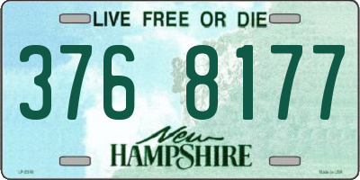 NH license plate 3768177