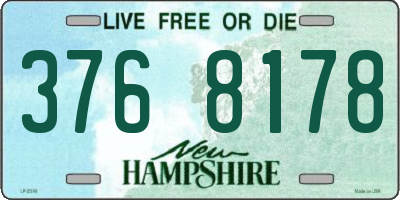 NH license plate 3768178