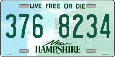 NH license plate 3768234