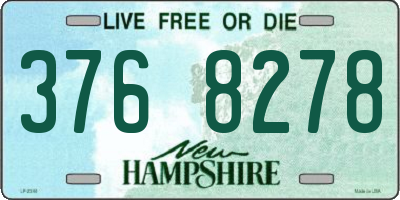 NH license plate 3768278