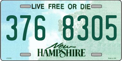 NH license plate 3768305