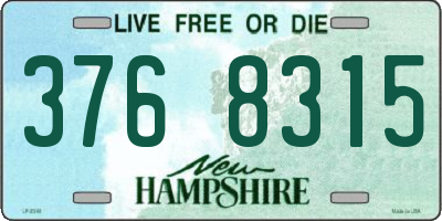 NH license plate 3768315