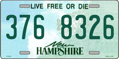 NH license plate 3768326