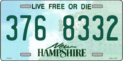 NH license plate 3768332