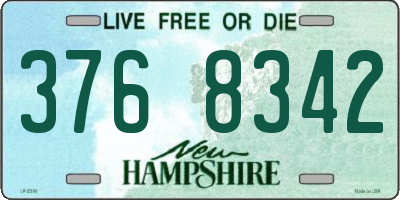 NH license plate 3768342