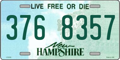 NH license plate 3768357