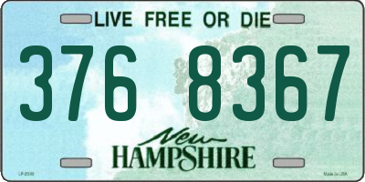 NH license plate 3768367