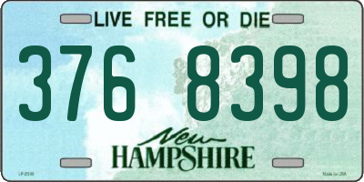 NH license plate 3768398