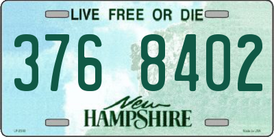 NH license plate 3768402