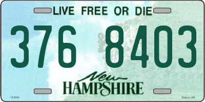 NH license plate 3768403
