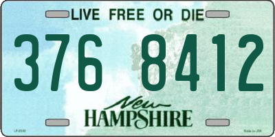 NH license plate 3768412