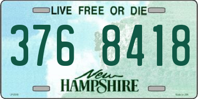 NH license plate 3768418