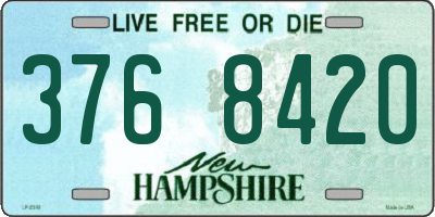 NH license plate 3768420