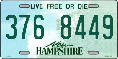 NH license plate 3768449