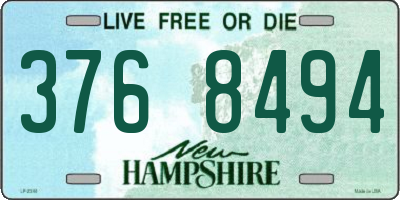 NH license plate 3768494