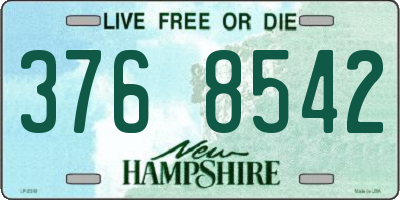 NH license plate 3768542