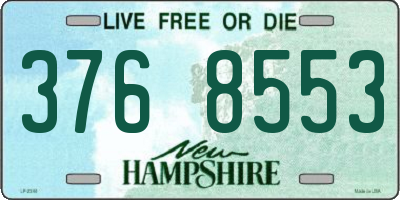 NH license plate 3768553