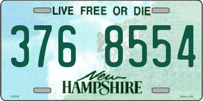 NH license plate 3768554