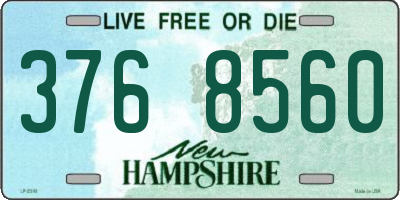 NH license plate 3768560