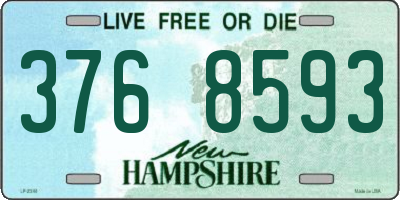 NH license plate 3768593