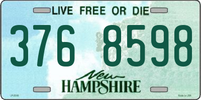 NH license plate 3768598