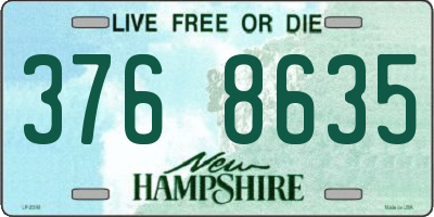 NH license plate 3768635