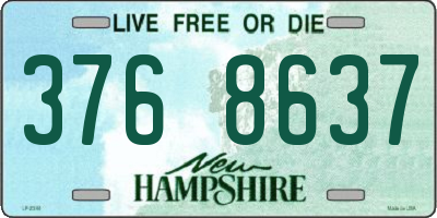 NH license plate 3768637