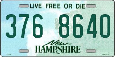 NH license plate 3768640