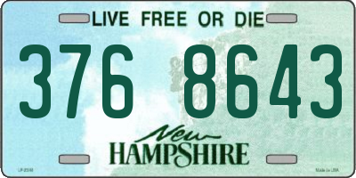 NH license plate 3768643