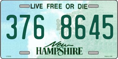 NH license plate 3768645