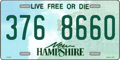 NH license plate 3768660