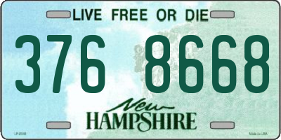 NH license plate 3768668