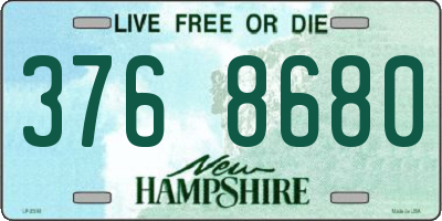 NH license plate 3768680
