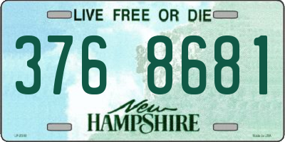 NH license plate 3768681