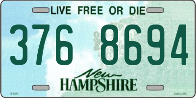 NH license plate 3768694