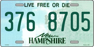 NH license plate 3768705