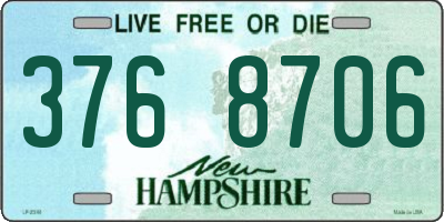NH license plate 3768706