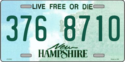 NH license plate 3768710