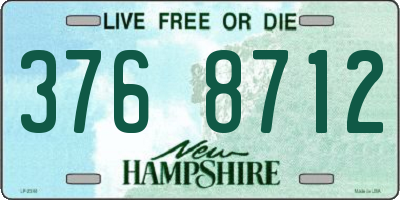 NH license plate 3768712