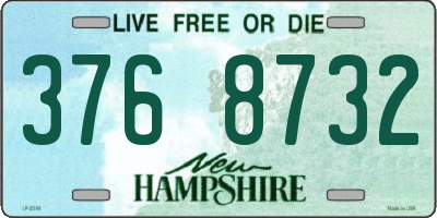 NH license plate 3768732