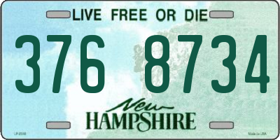 NH license plate 3768734
