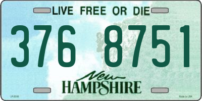 NH license plate 3768751